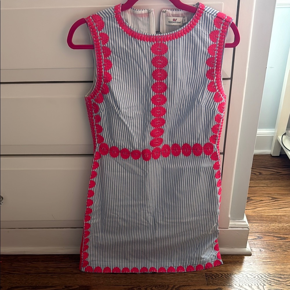 Vineyard Vines Blue, Pink and White Mini Dress